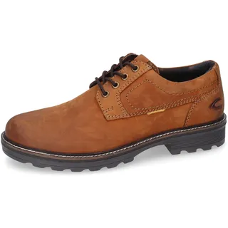 Schnürschuh CAMEL ACTIVE, Herren, Gr. 49, braun (cognac), Nubukleder, Schuhe Schnürschuh, Trachtenschuh, Freizeitschuh mit gepolsterter Innensohle