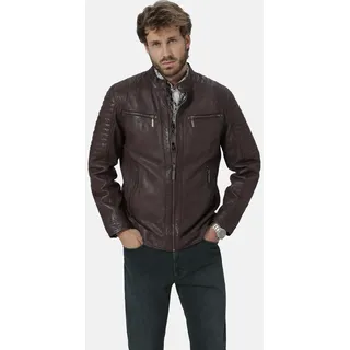 Kurzjacke BABISTA "Lederjacke SIRENETTO", Herren, Gr. 62, rot (braun), Obermaterial: 100% Lederfaserstoff LEAFIBTEX., Jacken Kurzjacke
