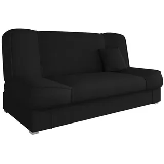Mirjan24 Schlafsofa Gabi 3-Sitzer Schwarz