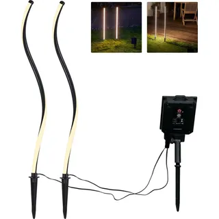 NORTHPOINT LED Wegeleuchte Gartenleuchte Außenbeleuchtung warmweiß wasserdicht mit Akku