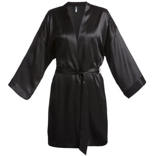 Palmers Damen Morgenmantel aus Seide Silky Nights Kimono, Schwarz (Schwarz 900), 40 (Herstellergröße: M (40-42))