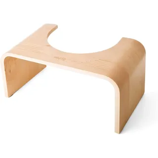 Hey Nature Toilettenhocker HOCA Holz, medizinischer WC Hocker aus FSC-Holz | Hilft gegen Hämorrhoiden, Verstopfung & Reizdarm | WC Hocker für vollständige Darmentleerung in der Hocke | Holz lackiert