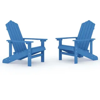 vidaXL Adirondack-Gartenstühle 2 Stk. HDPE Aquamarin - Blau