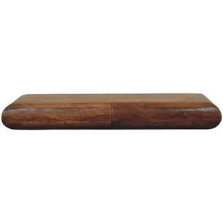 Artisan Furniture Konsolentisch mit Amber-Eichen-Finish, 2 Schubladen, braun , Braun , Holz , Echtholz,Mangoholz , Rechteckig , 90x12x32 cm , FSC 100% , Wohnzimmer, Wohnzimmertische, Konsolentische