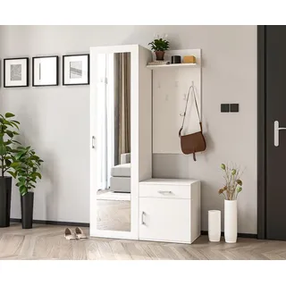 ax living Garderobenschrank 100 cm Weiß
