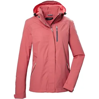 KILLTEC Damen Funktionsjacke wasserdicht/Outdoorjacke mit abzippbarer Kapuze KOS 28 WMN JCKT, hell sienna rot, 42,
