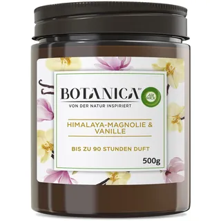 Botanica by Air Wick Duftkerze – Duft: Himalaya-Magnolie und Vanille – Nachhaltig hergestellt mit natürlichen Inhaltsstoffen – 1 x 500 g Kerze im Glas