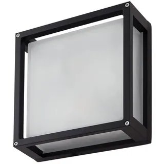 Lucande Wandleuchte außen Aurelien mit Bewegungsmelder (spritzwassergeschützt (Modern) in Schwarz aus Aluminium (2 flammig, E27) - Außenwandleuchten Wandlampe Led Außenlampe Outdoor für