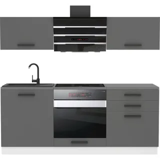 b belini group Küchenzeile Sophia 180 cm Silber