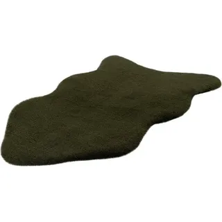 Heaven Shape - Teppich - Superweich - Hochflor - Lammfell - Kunstfell - Flauschiges Fell - 60x90 cm - dunkelgrn
