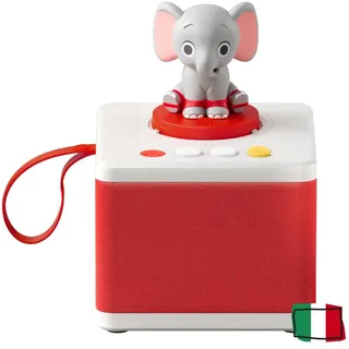 Faba Chemie FABA-Geschichtenerzähler – Audio-Box mit Klangfigur Ele, der Elefant“ – Lernspielzeug, italienische Version, für Kinder ab 3 Jahre