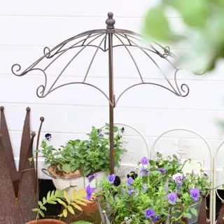 Vintage-Gartenspalier, Regenschirmform, Antike Rankgitter Metall, Robustes, Rostfreies Eisen-Pflanzenspalier For Topfpflanzen, Rankhilfe Für Kletterpflanzen, Ranken, Gemüse, Gurken ( Color : Antique R