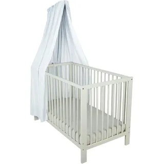 Sterntaler Betthimmel, luftiger Gaze-Stoff, Leichter Baby-Betthimmel für Kinderbett, dekorativ und atmungsaktiv, 160×300×0,5 cm, weiß