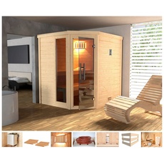 Bild von Sauna »Arendal 1«, 9 kW Ofen mit int. Steuerung, beige