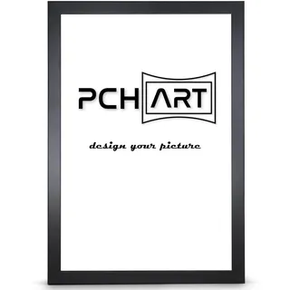 PCH[art] Bilderrahmen New Alaya | Farbe: Schwarz | Größe: 75x100 cm | zeitloser und schlichter Rahmen für Poster, Fotos und Portraits