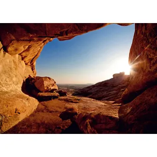 AG Design FTS 0483 Sonnenuntergang in Canyon, Papier Fototapete - 360x254 cm - 4 teile, Papier, multicolor, 0,1 x 360 x 254 cm