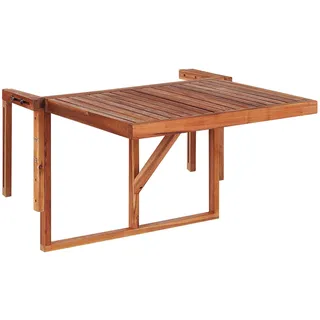Beliani Balkonhängetisch 60 x 40 x 40 cm Dunkelbraun