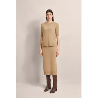 bugatti Rundhalspullover mit kurzem Arm, beige