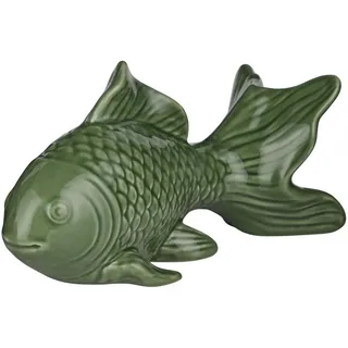 Butlers Deko-Fisch Koi - Dolomit Grün , Stein , 11x13x19 cm , Dekoration, Dekofiguren & Skulpturen, Dekoobjekte