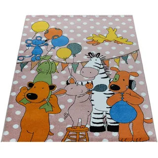 Paco Home Kinderteppich 160/230 cm Die Lieben Sieben 732 , Pink , Textil , Rechteckig , 160x230 cm , strapazierfähig, für Fußbodenheizung geeignet , Teppiche und Böden, Teppiche, Kinderteppiche