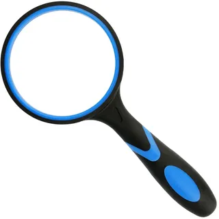 Westcott Lupe schwarz/blau 4-fach, Ø 75 mm