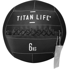 TITAN LIFE Unisex – Erwachsene PRO Wall Ball 6kg, Black, one Size