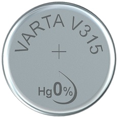 VARTA 14501315 - Knopfzellen-Batterie V315 mit 1,5 Volt, Kapazität 20 mAh, chemisches System Silberoxid, für elektronische Alltagsgeräte zur Sicherstellung einer optimalen Energieversorgung