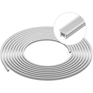 SEZO Profil Silikon T1212 3M led Neon Aufbau Profil Fleckenlos für 5-7mm Flexibel LEDs Streifen Lichter IP67 Wasserdicht 12x12mm 120°Beleuchtung (Kein LED-Streifen)