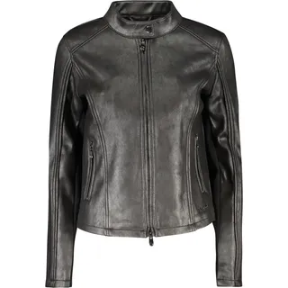 Stylische Damenjacke in Schwarz mit Taschen und Reißverschluss - Schwarz