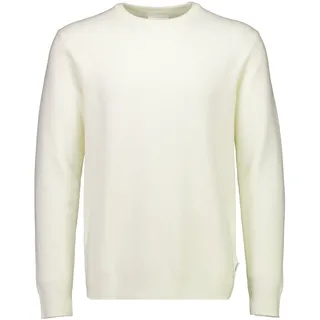 Rundhalspullover LINDBERGH, Herren, Gr. XXL, sanftes weiß, Strick, Obermaterial: 52% Viskose, 26% Polyester, 22% Polyamid, unifarben, regular fit hüftbedeckend, Rundhals, Flachstrickbündchen, Pullover Rundhalspullover, im klassischem Design, mit Viskose