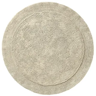 Erwin Müller Badematte, Badteppich Uni Serie Stuttgart beige Größe rund: 90 cm Ø - extra dick, hohe Saugfähigkeit, 100% Baumwolle
