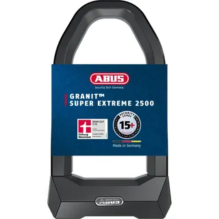 ABUS 2500/165HB230 Granit Super Extreme Schwarz Bügelschloss inkl. USH 2500 Halterung