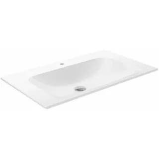 KEUCO X-LINE Einbauwaschtisch aus Keramik, 805x17x494mm, mit 1 Hahnloch, weiß, 33160318001