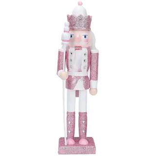 VALICLUD Nussknacker Zahlen Holz Puppen Decor Nussknacker Weihnachten Dekorationen für Home Soldat Figur Puppe Figur Desktop Weihnachten Nussknacker Rosa