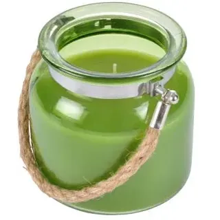 HOMEA 6BPV090VC Kerzen, Glas, Anisgrün, klein