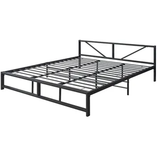 [en.casa] Metallbett Meran , Schwarz , Metall , 180x200 cm , Schlafzimmer, Betten, Metallbetten