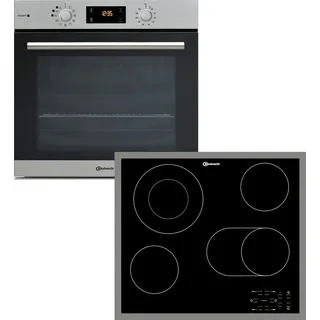 Bauknecht Backofen-Set »BAKO 700 STEAM«, mit 2-fach-Teleskopauszug, Dampffunktion, PowerHeißluft, Pizzafunktion, 2-fach-Teleskopauszug, 62618307-0 edelstahl