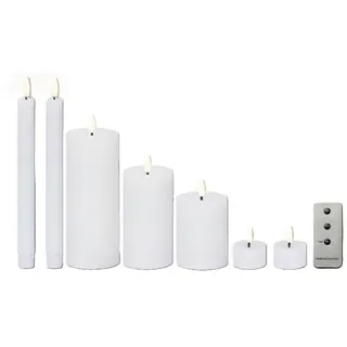 Ambia Home Led-Kerze , Weiß , Kunststoff, Paraffin , 3 mm , RoHS, drei A, Ce , Timerfunktion , Dekoration, Kerzen & Kerzenhalter, LED-Kerzen