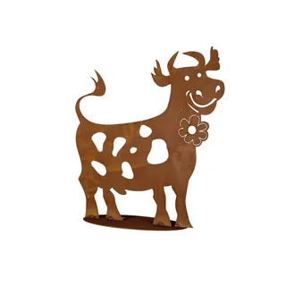 Siena Garden Lustige Kuh Metall mit Edelrost 60 cm