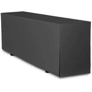 TexDeko 180cm Biertischhusse Premium für kurzen Biertisch 180 x 70cm Blickdicht strapzierfähig waschbar (nur Tisch) Anthrazit, Made in EU