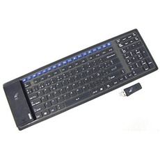 Cablematic - Flexible Multimedia-Tastatur, kabellos, 126 Tasten, Schwarz