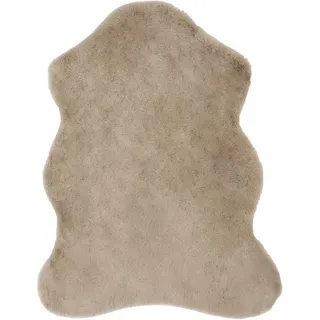 Novel Kunstfell , Taupe , Fell , Tierform , 90x110 cm , Bsci, Oeko-Tex® Standard 100 , waschbar , Teppiche und Böden, Teppiche, Schaffelle & Kuhfelle