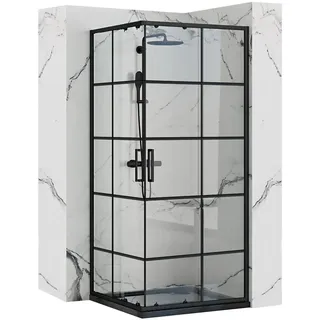 Rea Duschkabine Concept 90X90 Black - Schwarz
