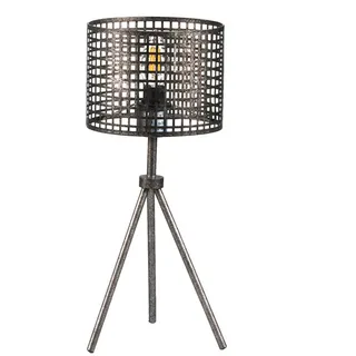Tischleuchte , Schwarz , Metall , rund , 17x39x17 cm , Eec , einfach zu transportieren , Lampen & Leuchten, Innenbeleuchtung, Tischlampen, Tischlampen