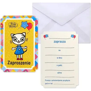 Einladungen KICIA KOCIA mit Umschlägen, 6er Set