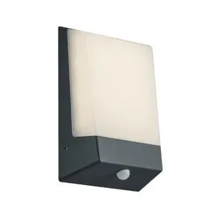 Trio Leuchten AUßENWANDLEUCHTE , Anthrazit, Weiß, Alufarben , Metall, Kunststoff , F , 16.1x21.1 cm , Bewegungsmelder , Lampen & Leuchten, Außenbeleuchtung, Außenleuchten