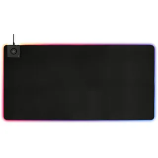 DELTACO GAMING DMP330 RGB Gaming Mauspad XL - 118x58cm - Integriertes Qi Wireless Ladegerät 10W - 4mm dick - Schwarz