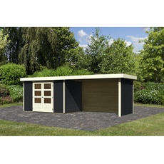 Bild Gartenhaus »Askola 4«, Holz, BxHxT: 302 x 2110 x 217 cm (Außenmaße inkl. Dachüberstand) - grau