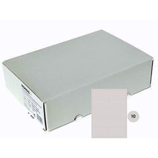 Kores E10558.500 Universal-Etiketten, 105 x 58 mm Großpackung mit 500 Blatt, weiß, 5.000 Etiketten für InkJet, Laser + Kopierer