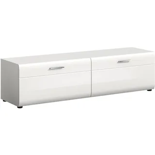 Möbel Boss Ice Lowboard 160x41 cm Weiß Hochglanz Kunststoff